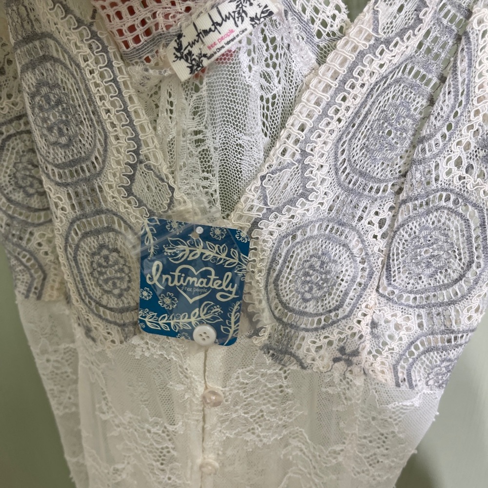 Free People Next to You lace button down dress - Picture 7 of 8